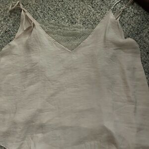 Intimately Free People Blush Lace Trim Cami Top runs big